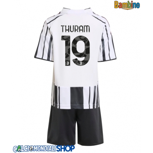 Maglie da calcio Juventus Khephren Thuram #19 Prima Maglia Bambino 2025-26 Manica Corta + Pantaloni corti)